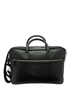 Loake Westminster Leather Briefcase, Black