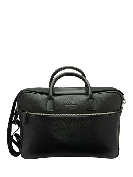 Loake Westminster Leather Briefcase, Black