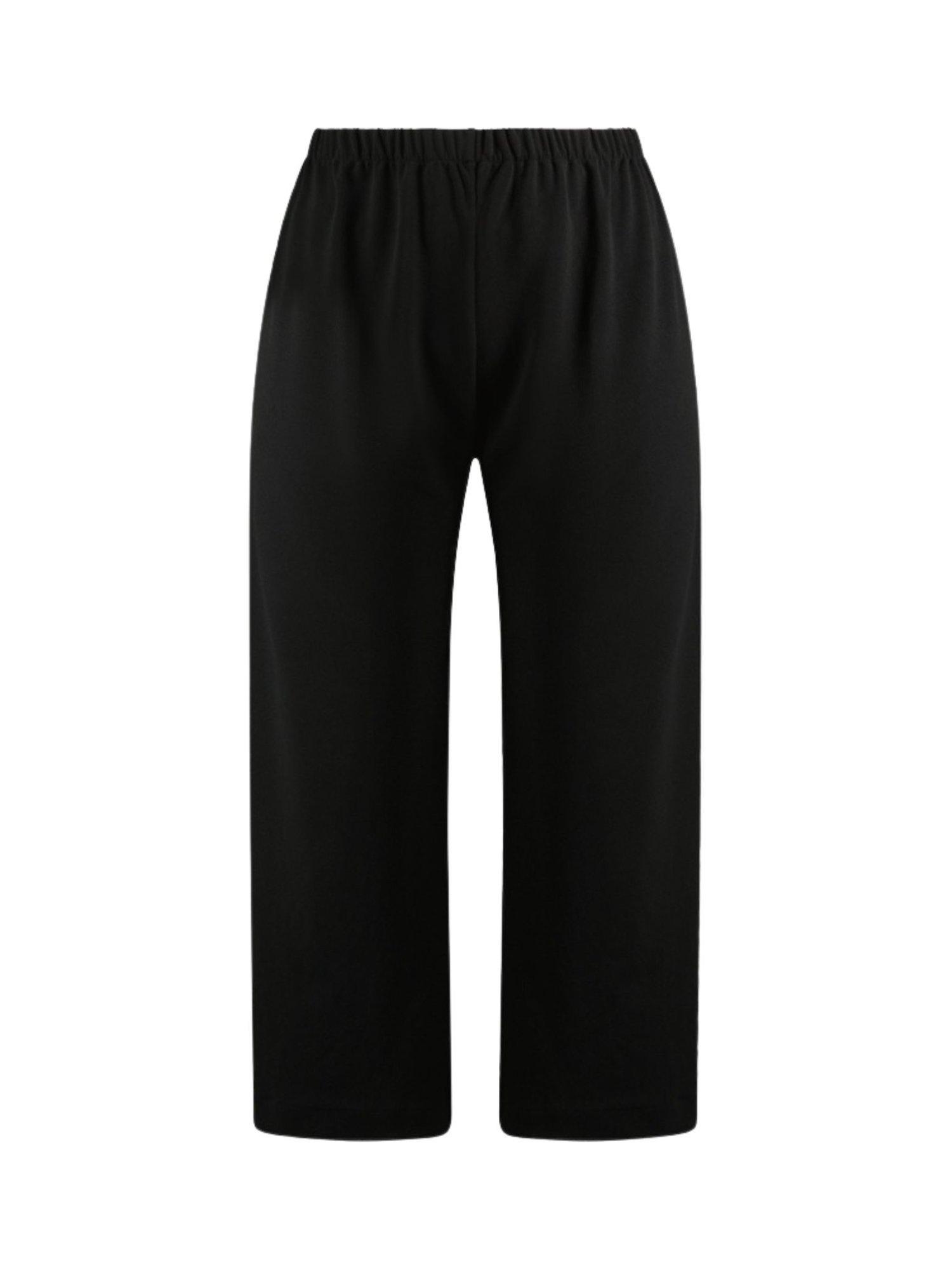 HotSquash Scuba Crepe Wide Leg Trousers, Black