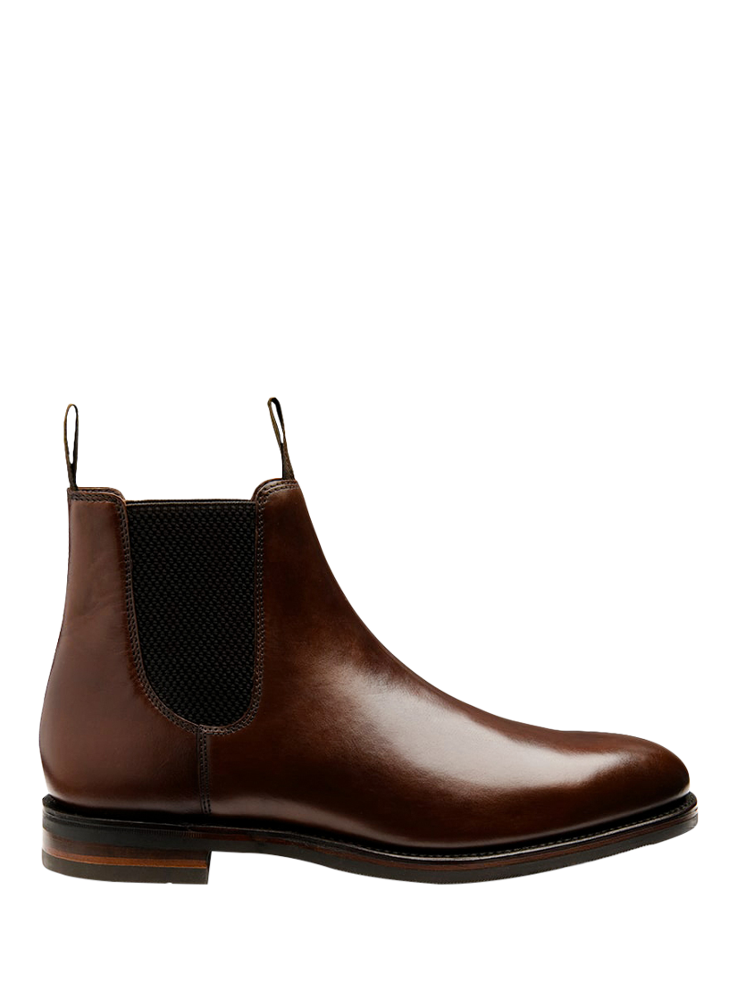 Product image 1 of 3, which shows Loake Emsworth Leather Chelsea Boots, Dark Brown, 7