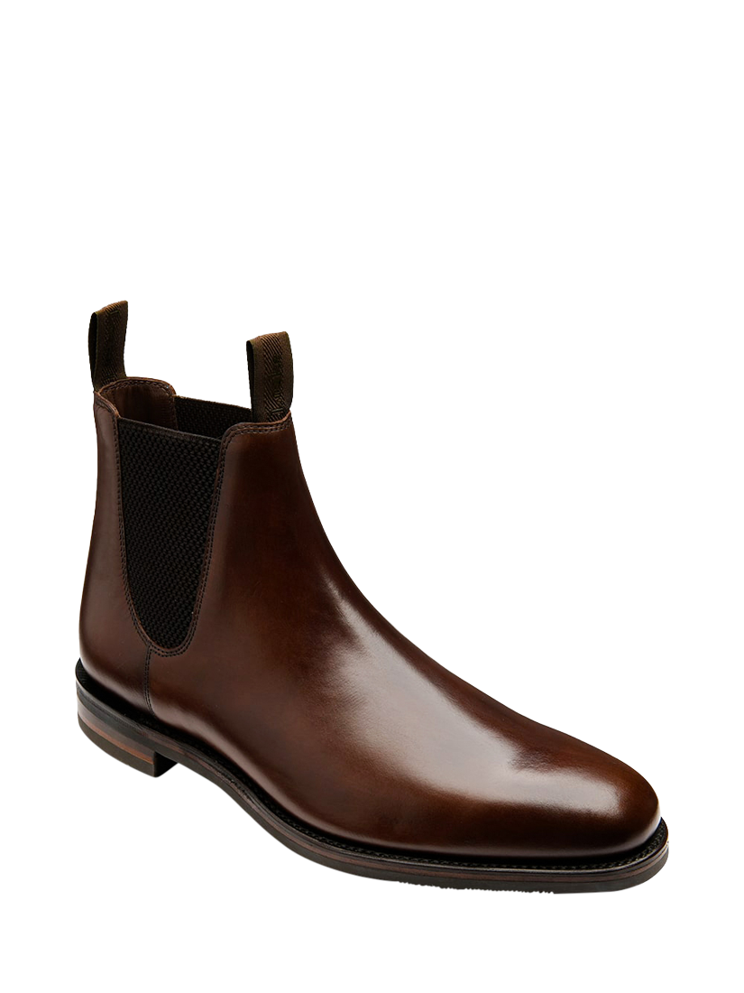 Product image 2 of 3, which shows Loake Emsworth Leather Chelsea Boots, Dark Brown, 7