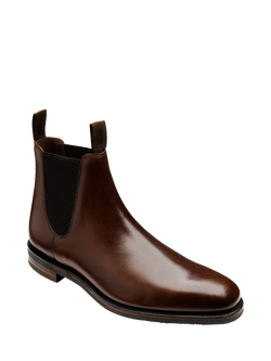 Loake Emsworth Leather Chelsea Boots - view 2, Dark Brown