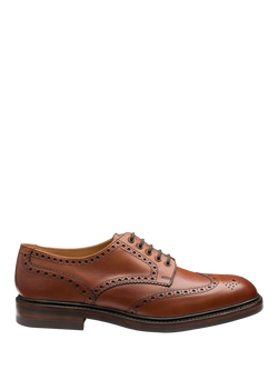 Loake Chester Leather Lace Up Brogues, Mahogany, Mahogany