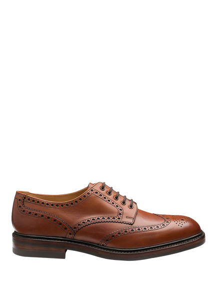 Loake Chester Leather Lace Up Brogues, Mahogany, Mahogany