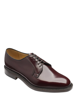 Loake 771T Leather Derby Shoes, Burgundy - view 2, Burgundy