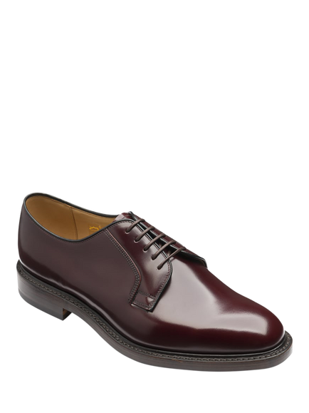 Loake 771T Leather Derby Shoes, Burgundy - view 2, Burgundy