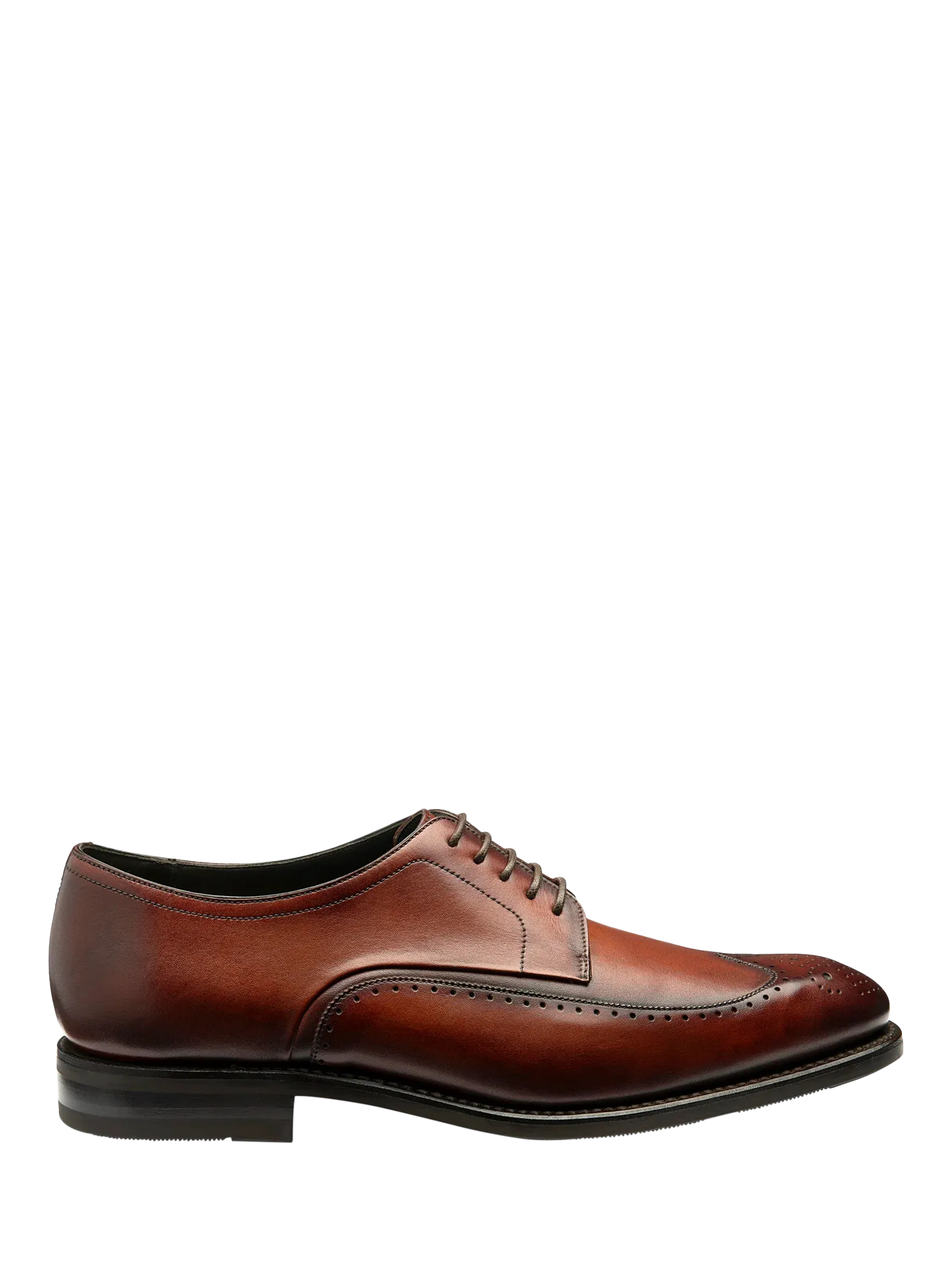 Loake Bale Leather Lace Up Derby Brogue Shoes Scotch Patina
