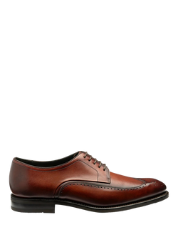 Loake Bale Leather Lace Up Derby Brogue Shoes, Scotch Patina