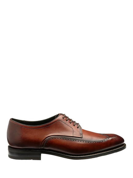 Loake Bale Leather Lace Up Derby Brogue Shoes, Scotch Patina
