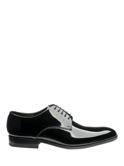 Loake Bow Leather Oxford Shoes, Black Patent, Black Patent