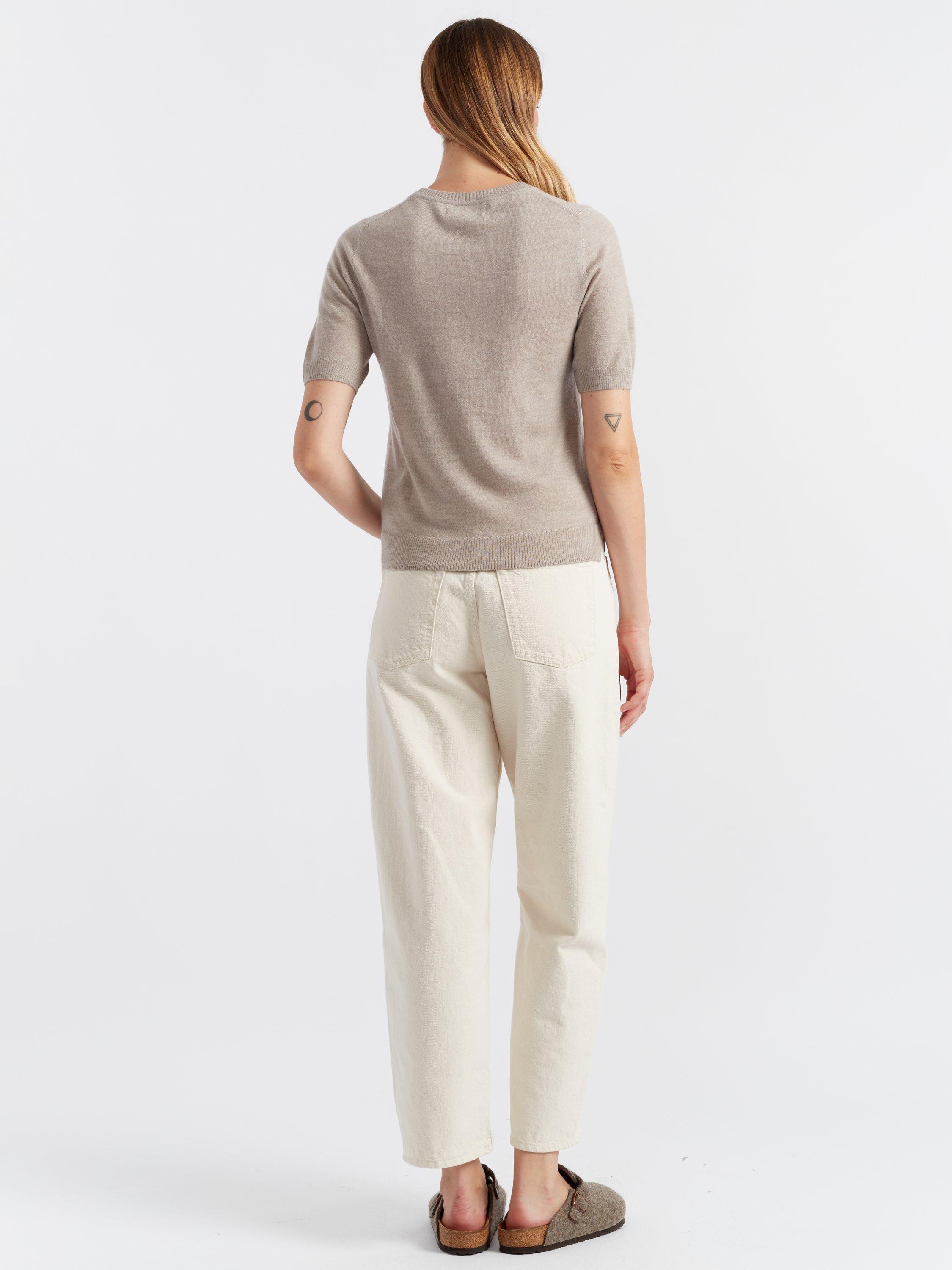 Product image 2 of 3, which shows Chinti & Parker Pure Fine Merino Wool Top, Smokey Taupe, XS
