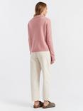 Chinti & Parker Cloud Pure Cashmere Collared Jumper, Clay Pink