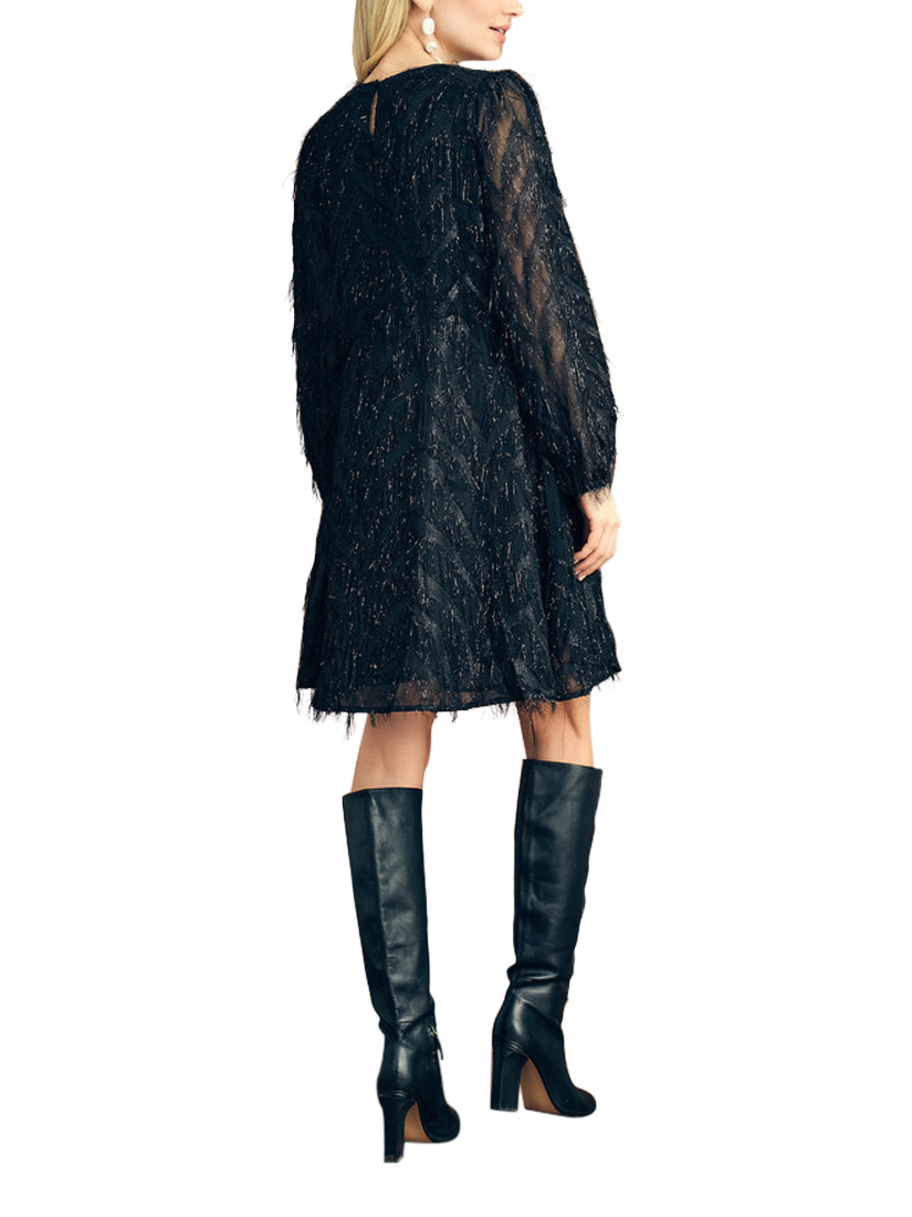 Product image 4 of 4, which shows A-VIEW Elini Shimmer Dress, Black, 8