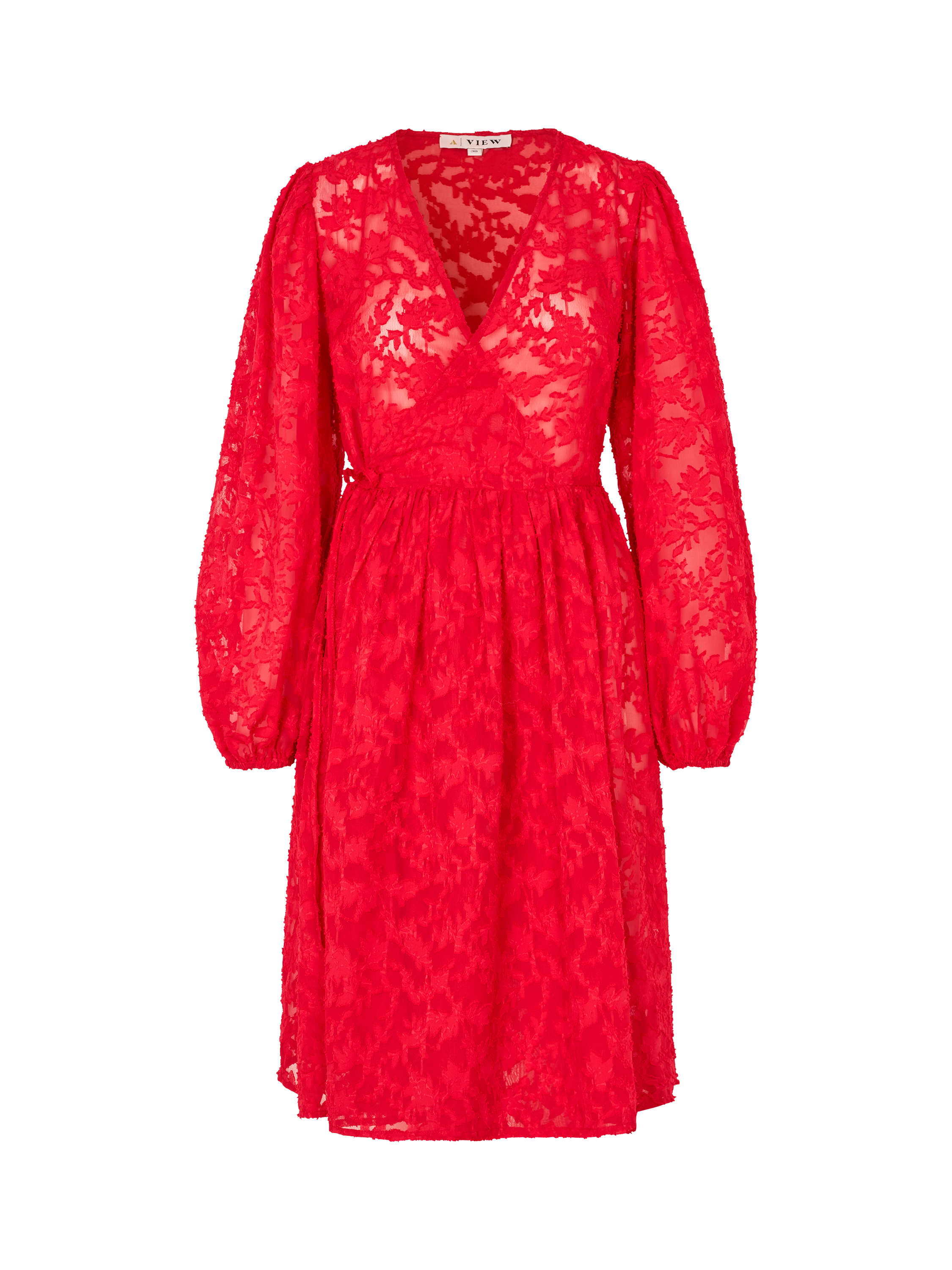 A-VIEW Feani Floral Jacquard Dress, Red