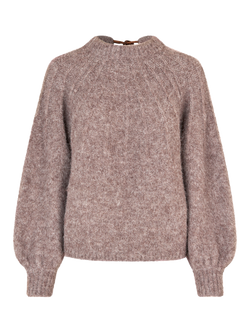 A-VIEW Patrisia Bow Knit Jumper, Brown, Brown