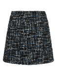 A-VIEW Cennet Textured Tweed Mini Skirt, Navy/Multi