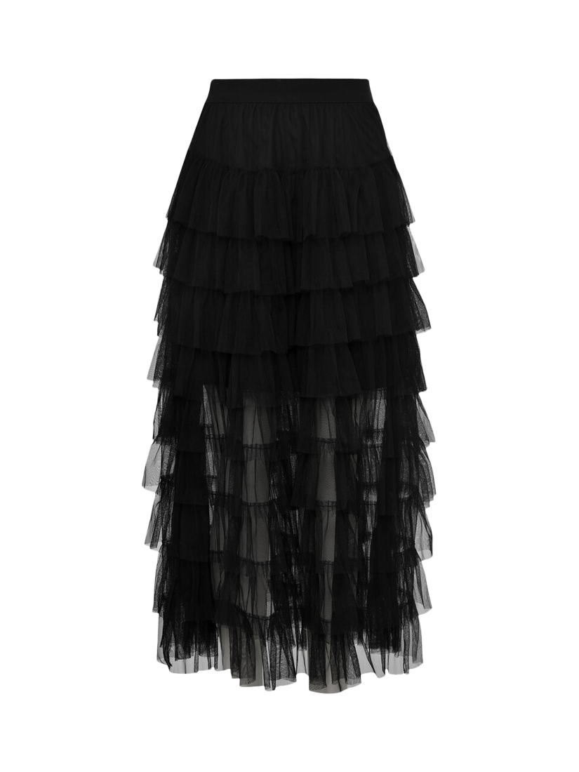 A-VIEW Miranda Tulle Skirt, Black