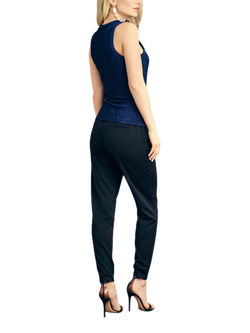 A-VIEW Eva Glitter Sleeveless Top - view 2, Mid Blue