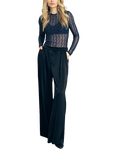 A-VIEW Anna Wide Leg Trousers, Black