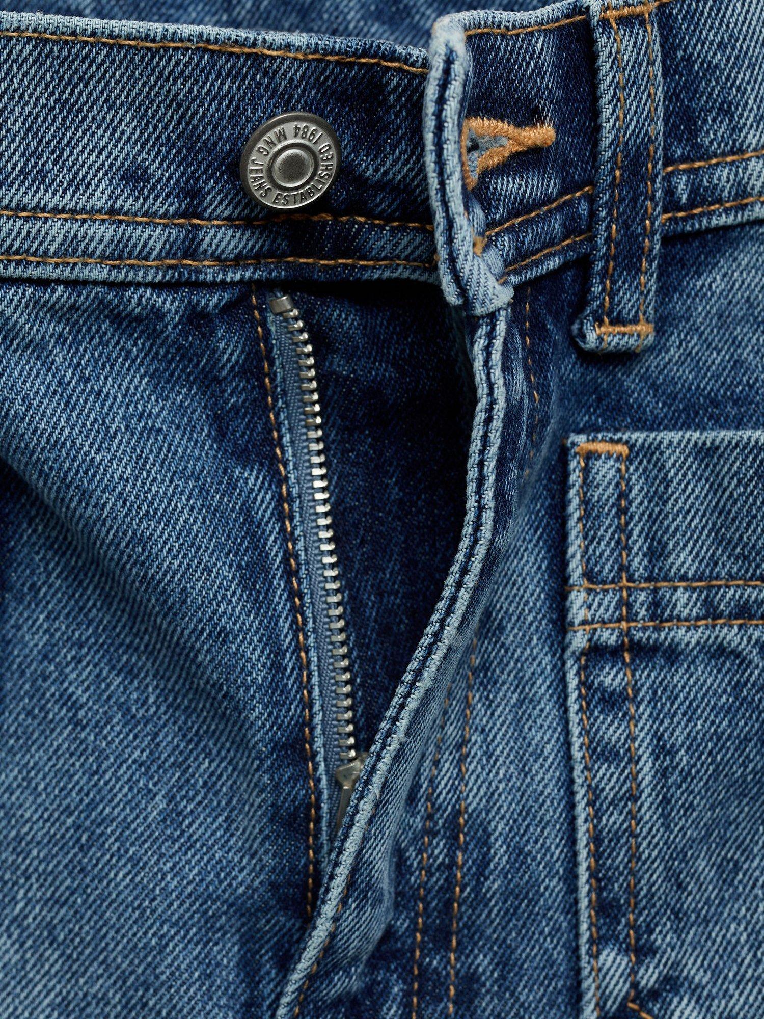 Product image 7 of 7, which shows Mango Emma Wide Leg Jeans, Blue, 8