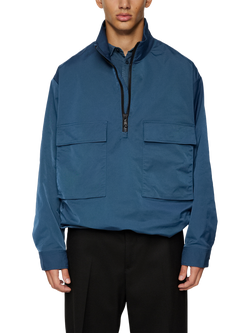 J.Lindeberg Ronson Half Zip Overshirt, Key Largo, Key Largo