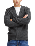 Casual Friday Karl Lambswool Knitted Cardigan, Pewter