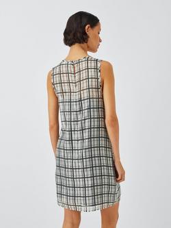 John Lewis ANYDAY Check Shift Dress, Mono Check - view 2, Mono Check
