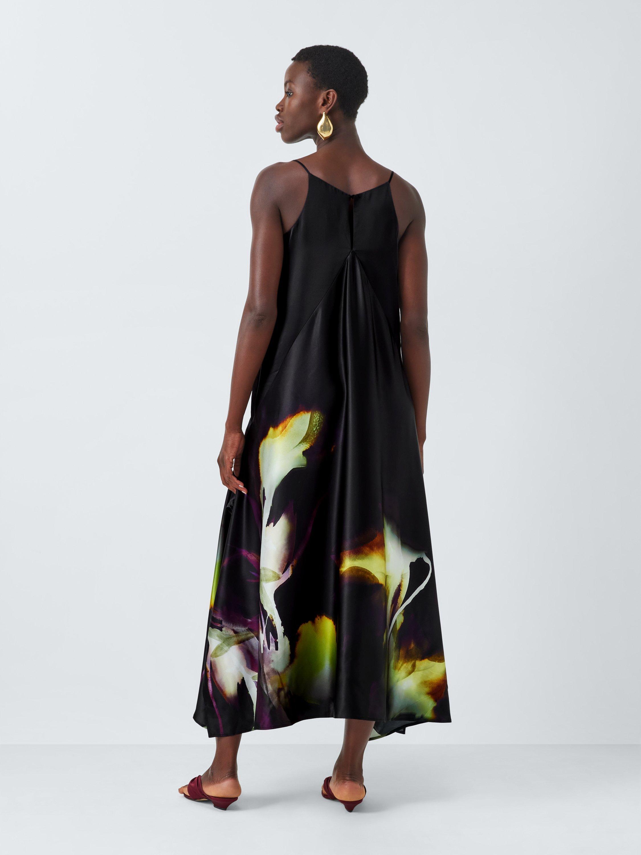 Product image 2 of 7, which shows John Lewis Editions Sleeveless Silk Midaxi Dress, Violetta Bloom, 6