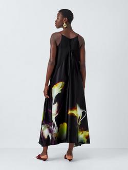 John Lewis Editions Sleeveless Silk Midaxi Dress, Violetta Bloom - view 2, Violetta Bloom
