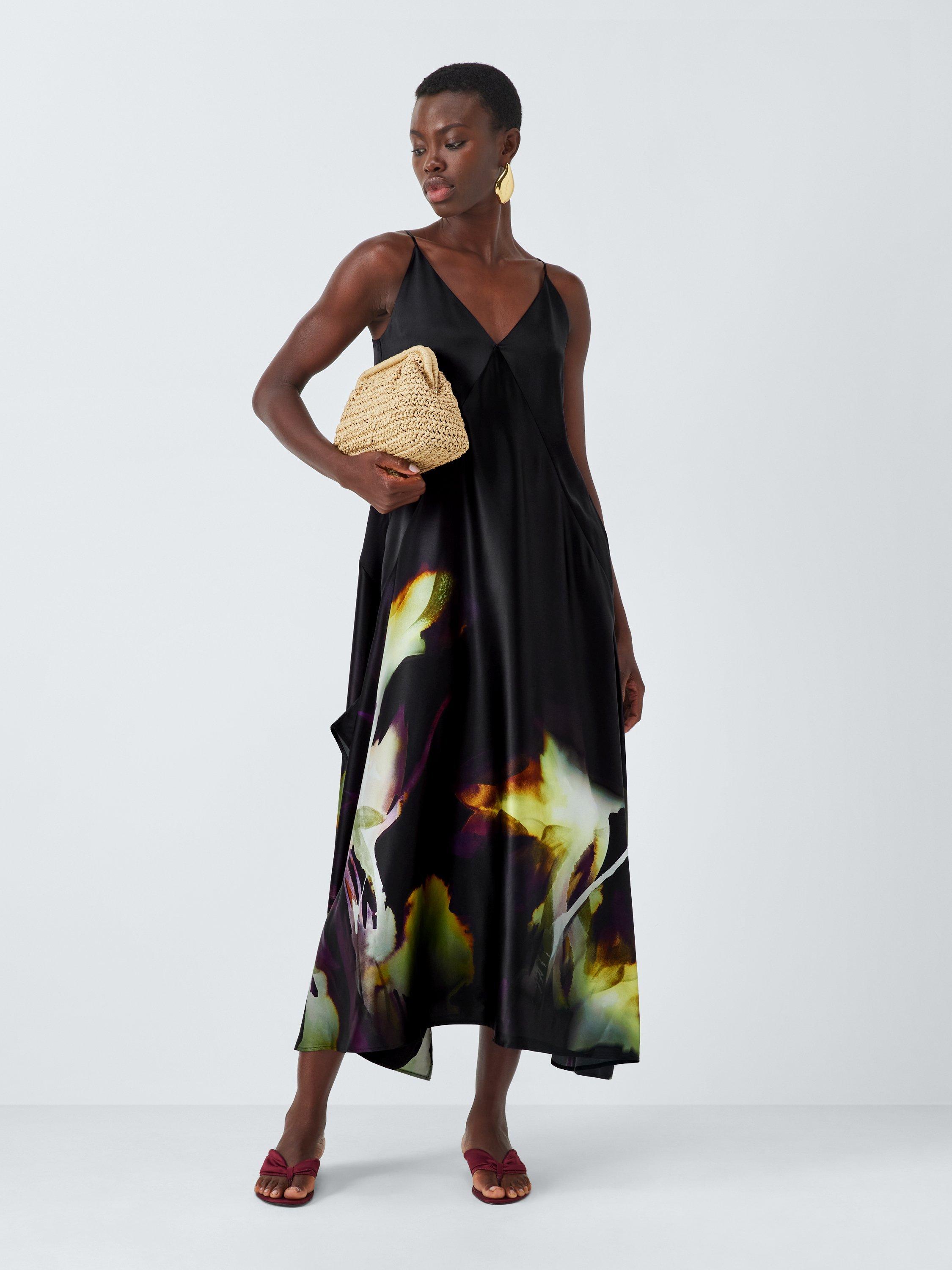 Product image 3 of 7, which shows John Lewis Editions Sleeveless Silk Midaxi Dress, Violetta Bloom, 6