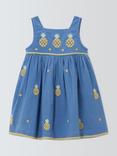 John Lewis Baby Pineapple Embellised Dress, Blue
