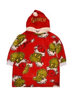 Brand Threads Grinch Hooded Blanket, Green/Multi, Green/Multi