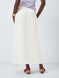 John Lewis Editions Linen Tencel Blend Draped Maxi Skirt, White