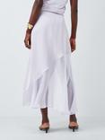 John Lewis Editions Linen Tencel Blend Sheer Panel Maxi Skirt, Lilac