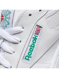 Reebok Club C 85 Leather Trainers - view 2, White/Green