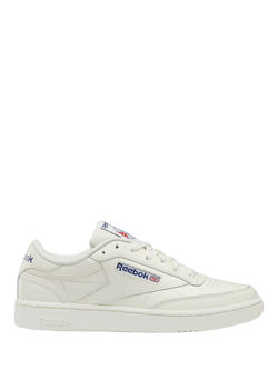 Reebok Club C 85 Leather Trainers, Chalk/Blue