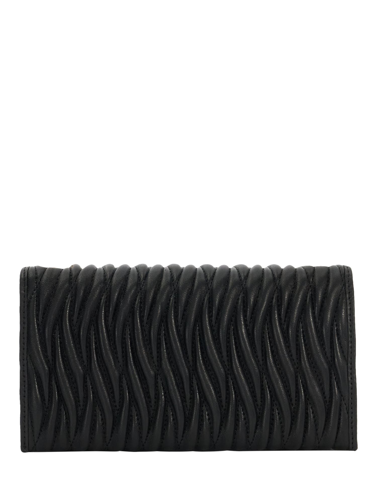 Product image 2 of 4, which shows Dune London Strong Wave Quilted Leather Crossbody Bag, Black