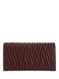 Dune London Strong Wave Quilted Leather Crossbody Bag, Burgundy