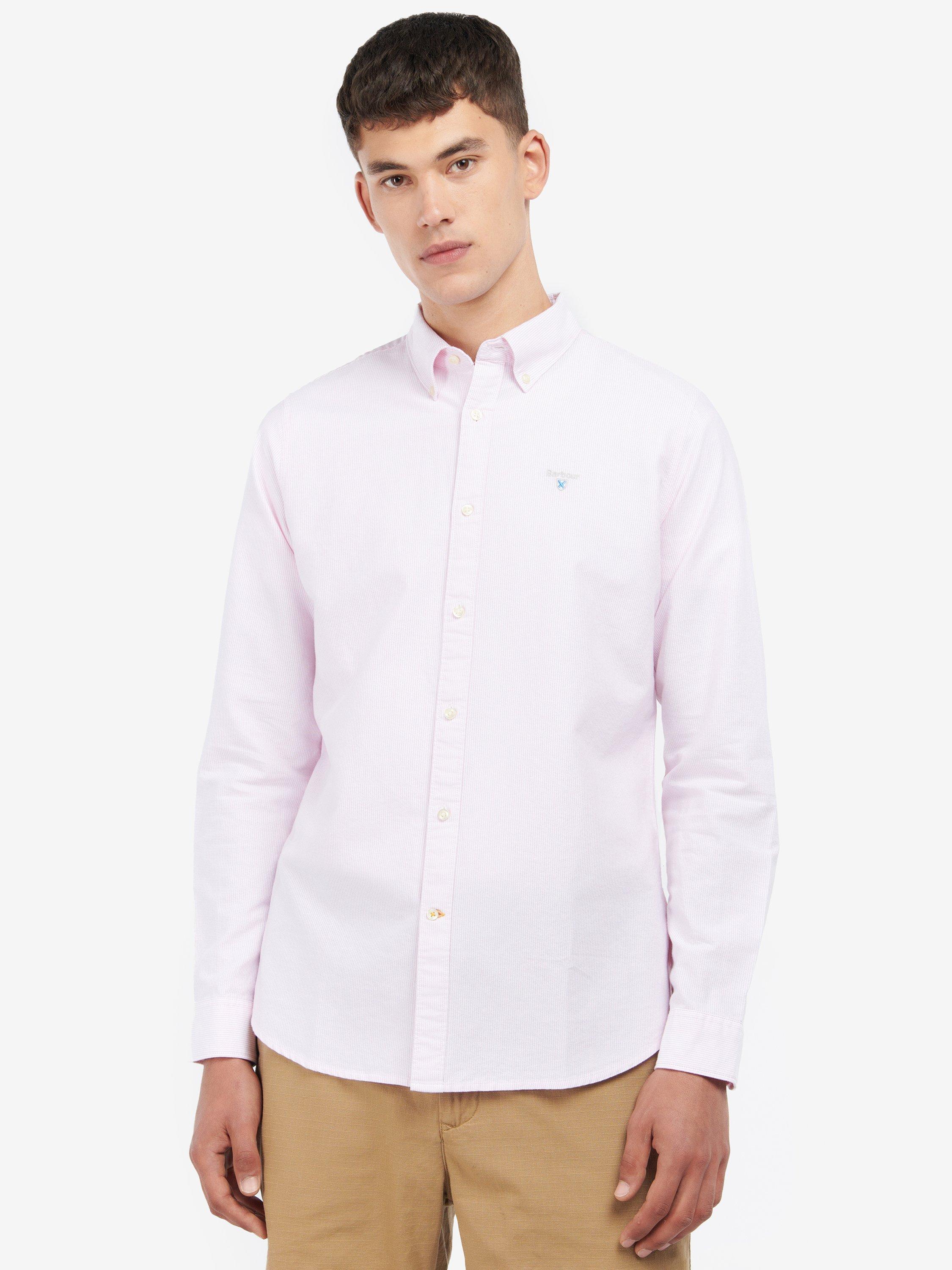 Product image 1 of 6, which shows Barbour Oxtown Stripe Shirt, Pink, XXL