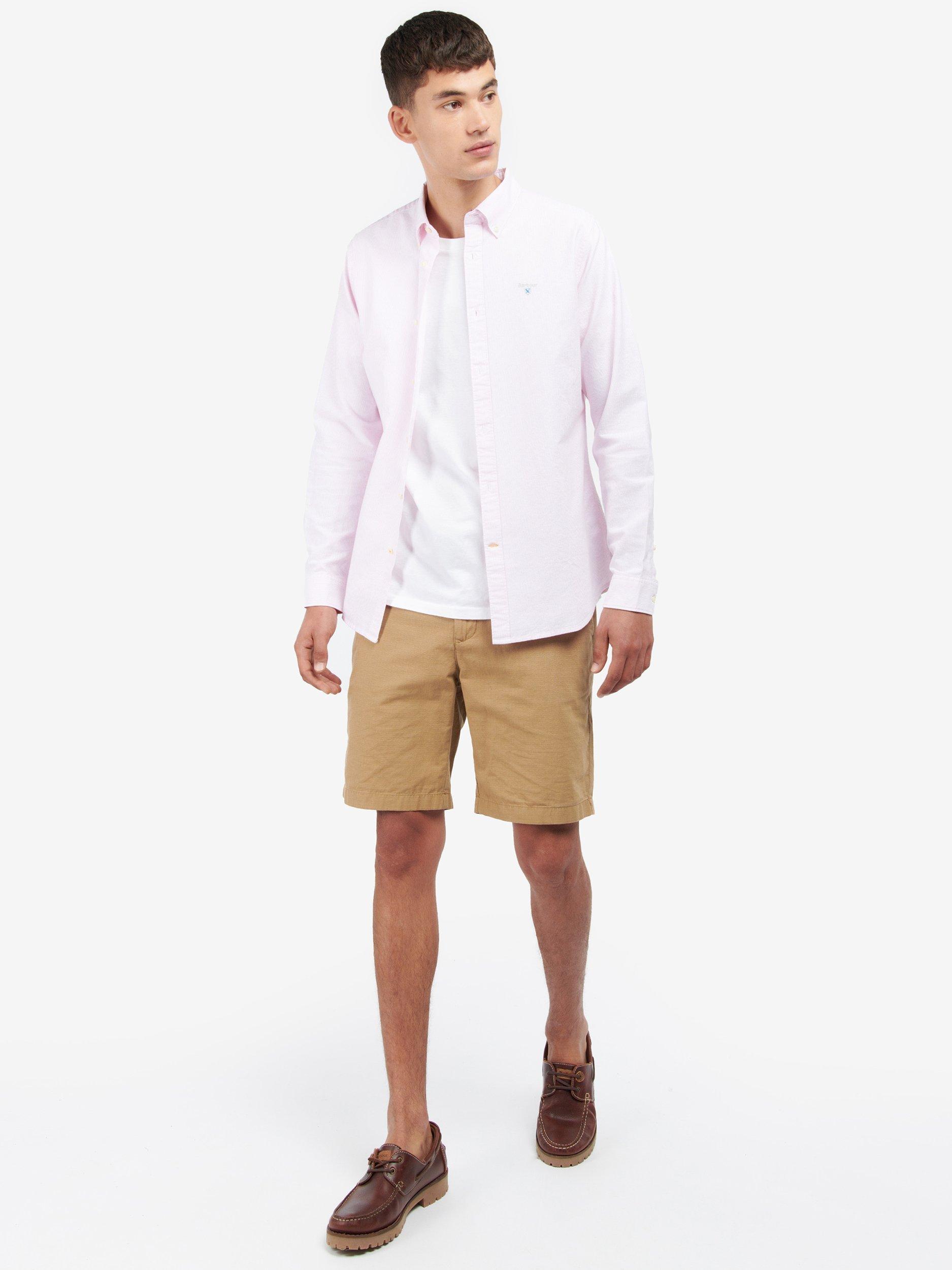 Product image 3 of 6, which shows Barbour Oxtown Stripe Shirt, Pink, XXL