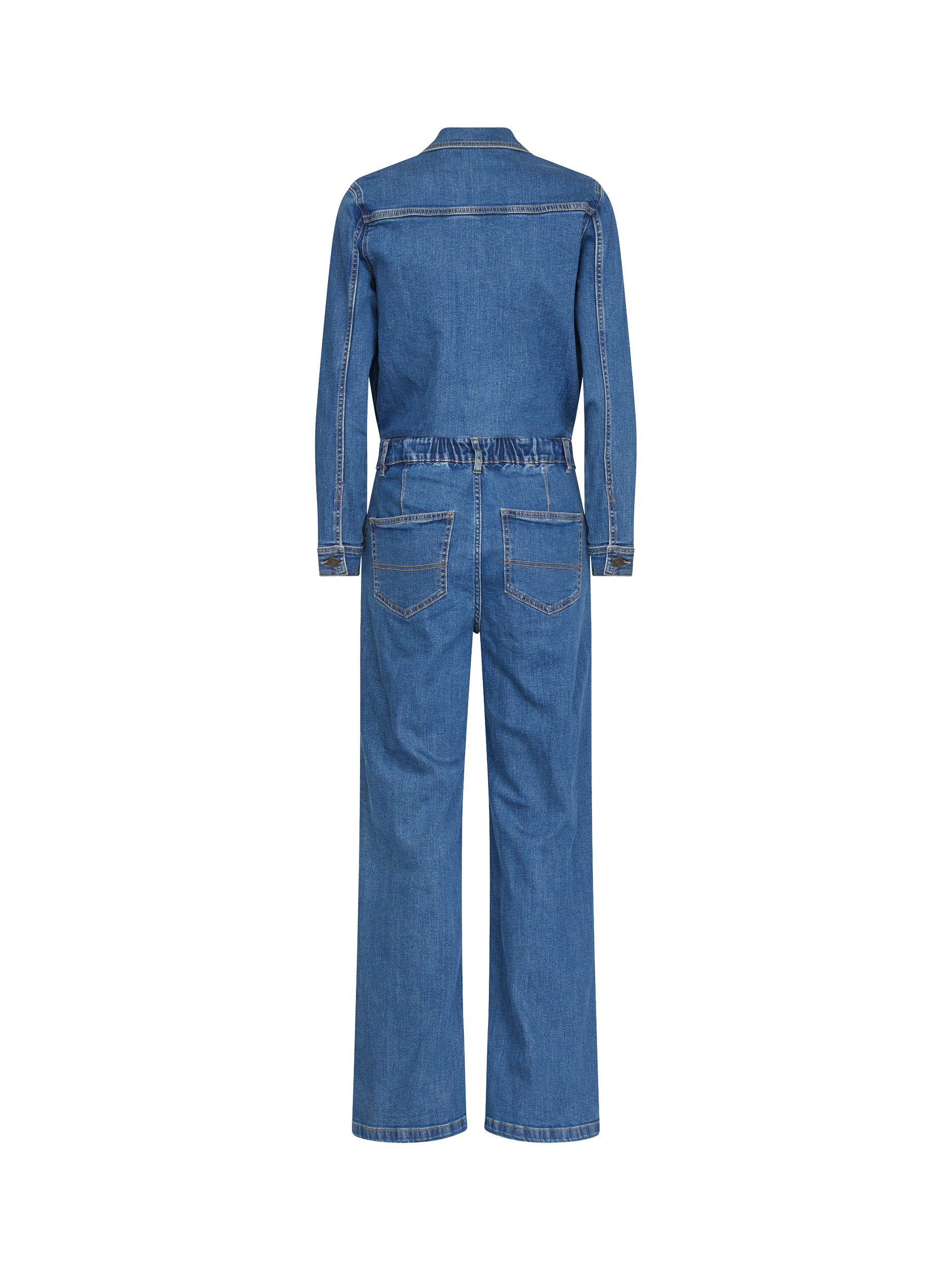 Product image 4 of 4, which shows Sisters Point Ovea Denim Jumpsuit, Mid Blue Wash, L