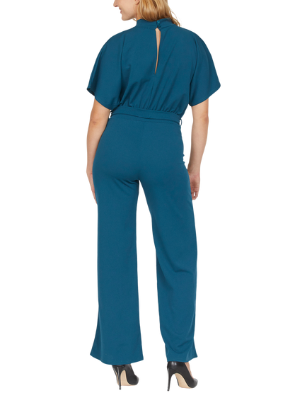 Sisters Point Girl Belted Jumpsuit, Patrol Blue - view 2, Patrol Blue