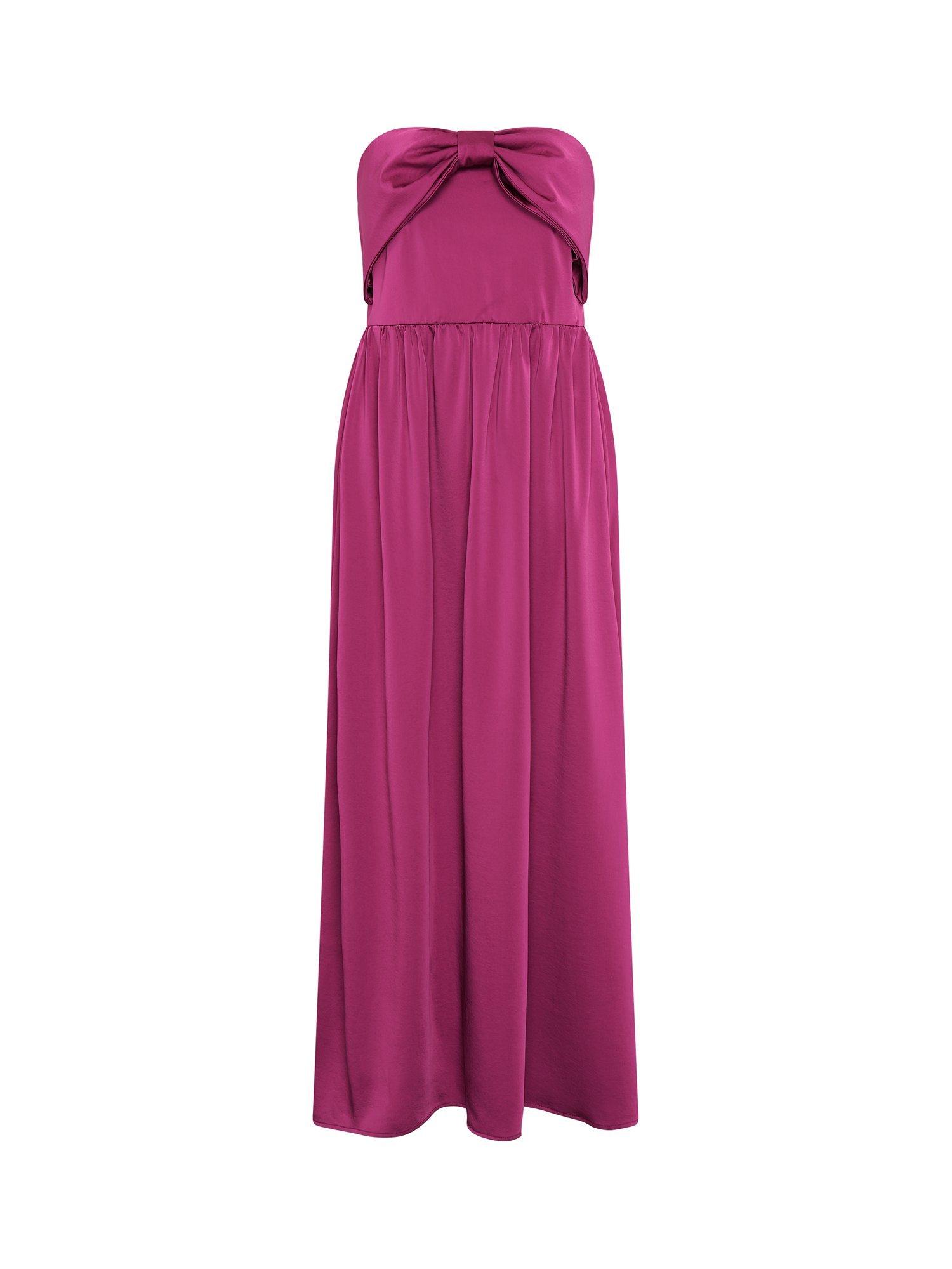 Product image 5 of 5, which shows OMNES Millie Bow Strapless Dress, Magenta, 4