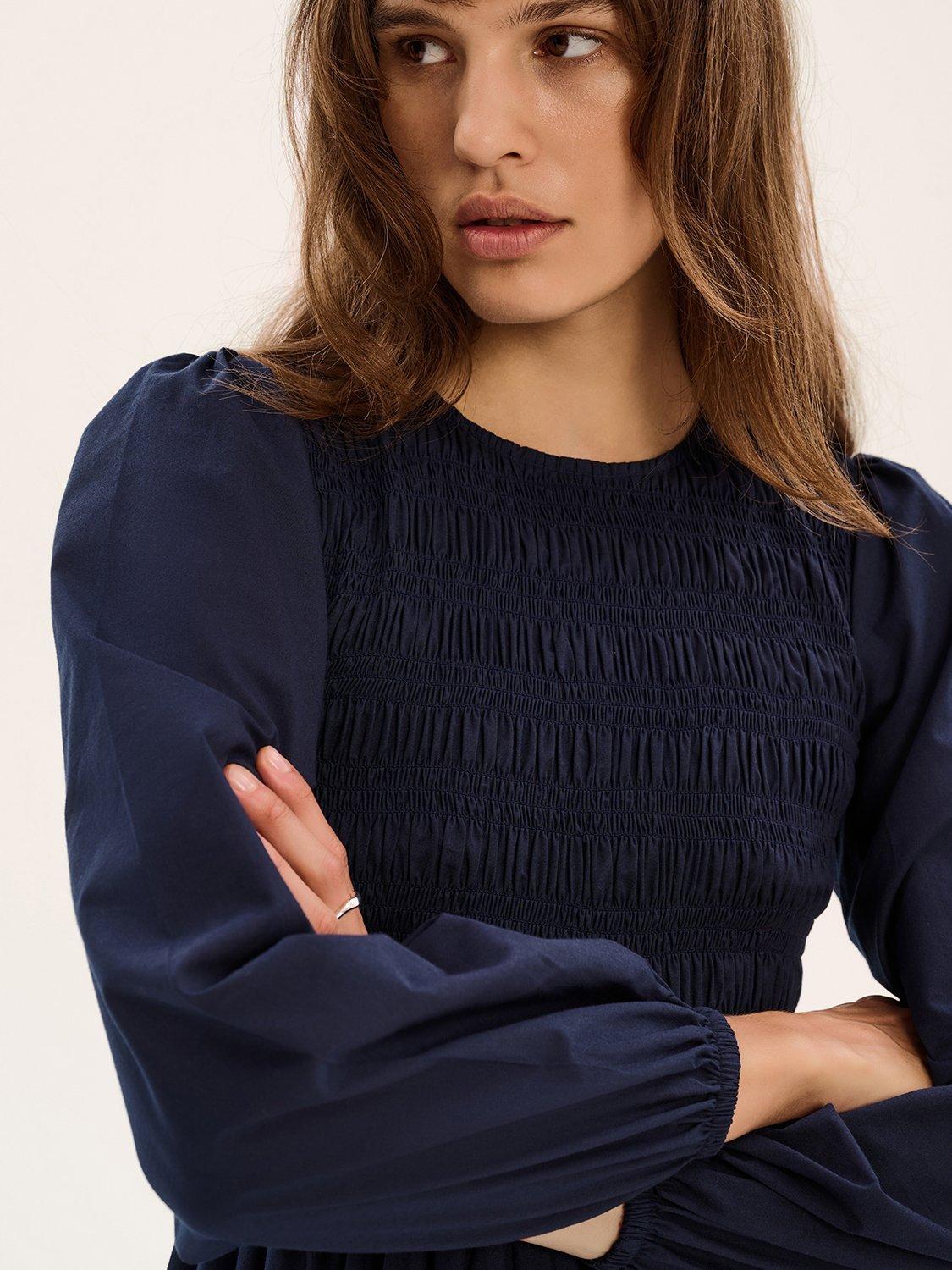 Product image 5 of 5, which shows OMNES Saint Midi Dress, Navy, 6