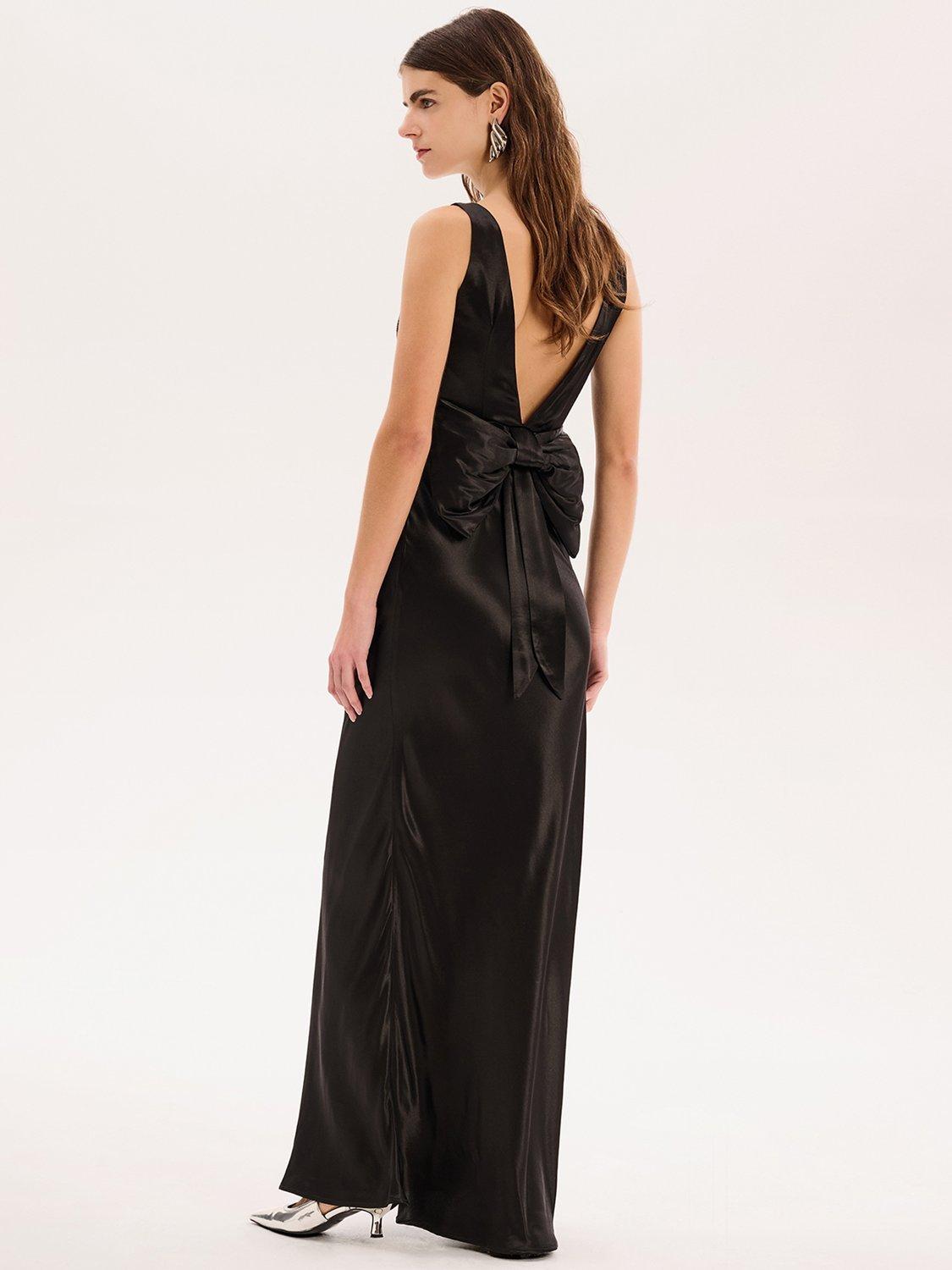 OMNES Sapphire Bow Back Dress, Black