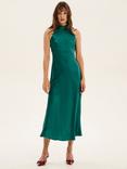 OMNES Seychelles Drape Back Dress, Alpine Green