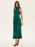 OMNES Seychelles Drape Back Dress, Alpine Green