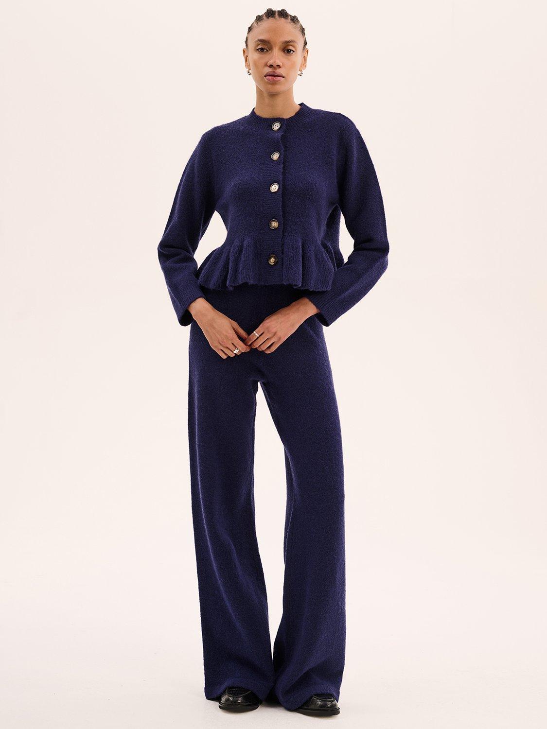 OMNES Kenny Knit Trousers, Navy