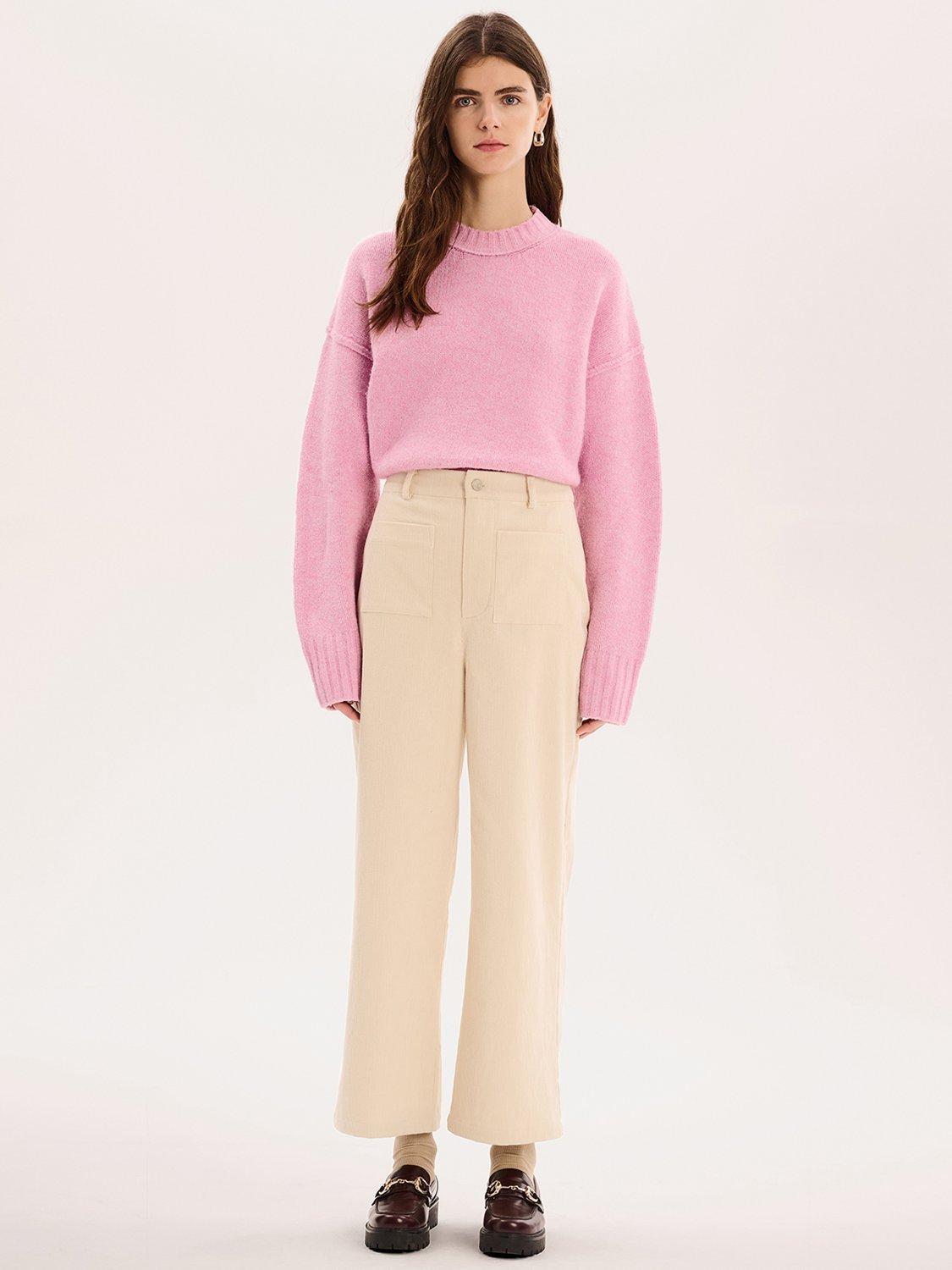 OMNES Orielle High Rise Corduroy Trousers, Cream