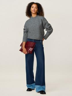OMNES Clementine Slouchy Oversized Jumper, Grey